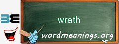 WordMeaning blackboard for wrath